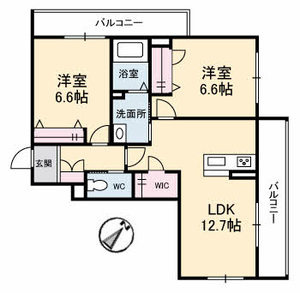 シャーメゾン宇多津　Ｃ棟 301号室
