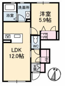 シェリール・ガーデン　壱番館 A0105号室