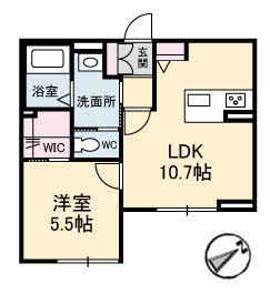 クッラ　ディ　ヴェント　橋本町 A0102号室