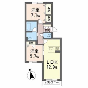 シャーメゾンサンフォレスト B棟 B0204号-2