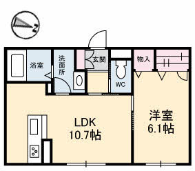 Ｌａｐａｉｘ栗林 102号室