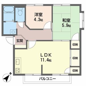コートハウスコスモス　Ｃ棟 C0101号室
