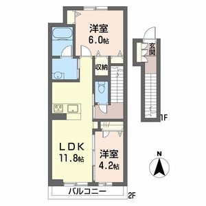 アリスティオ・ガーデンＹ　Ｃ A0204号室