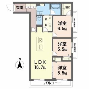 シャーメゾン　ルート３３【ＢＥＬＳ認証】A0303号室_間取り画像