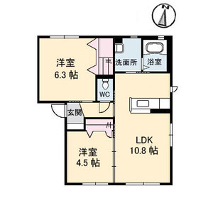 Ｒｉｖｅｒ　Ｃｏｕｒｔ　Ⅰ棟 A0102号室