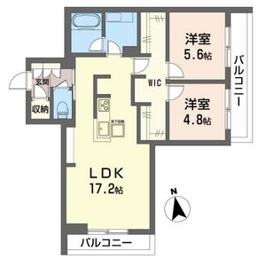 ビアッジオ松縄102号室_間取り画像