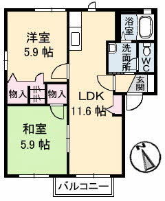 シャーメゾン夢ヶ丘Ｃ棟 201号室