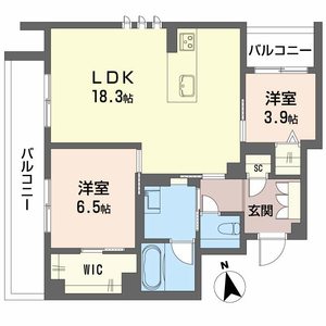 ブルーハート７301号室_間取り画像