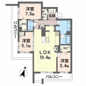 Ｂａｌｌｏｏｎｆｌｏｗｅｒ　Ｓｏｕｔｈ A0203号室