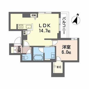 Ｂａｌｌｏｏｎｆｌｏｗｅｒ　Ｅａｓｔ B0203号室