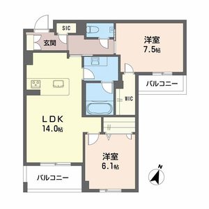 Ｂａｌｌｏｏｎｆｌｏｗｅｒ　Ｎｏｒｔｈ 00301号室