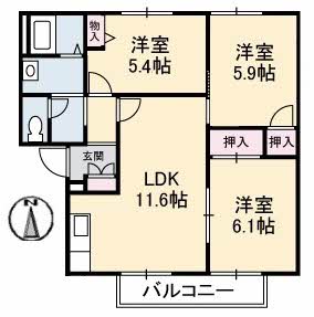ファミールイワクラ A棟 A0102号-15