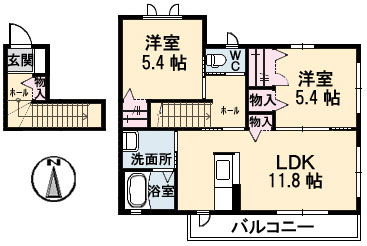 モンソレイユ B棟 B201号-16