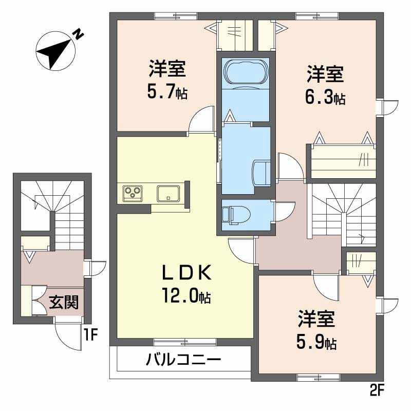 アルトーレ カーサ B棟 B0203号-2