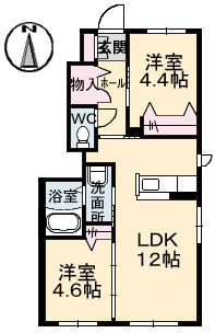 シャーメゾン上林　Ａ棟A101-2