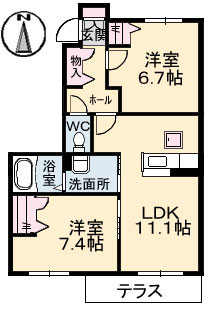 シャーメゾン上林　Ｃ棟 C102号-16