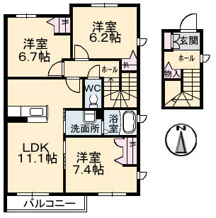 シャーメゾン上林　Ｃ棟C201-2