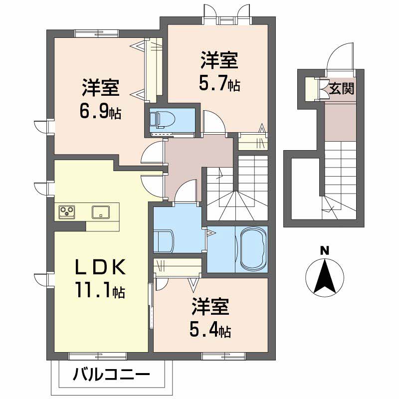 ルミエール竹原　Ｂ棟B0206-2