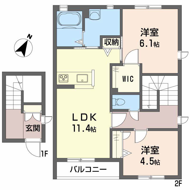 シャーメゾン中野開作　Ｂ棟B0201-2