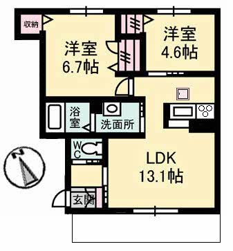 ヴァン・パサージュ　Ｂ棟B0103-2