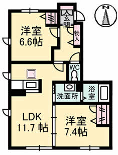 グランディール新山口 A棟 A0102号-5