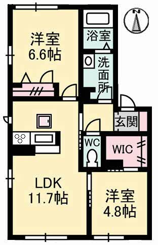 ソレアードⅡ　Ｂ棟B0105-2