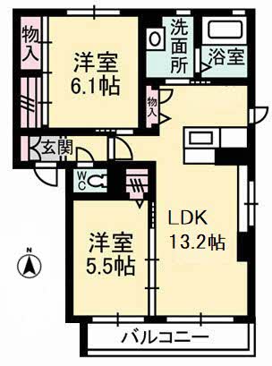 シャーメゾンしおやの杜　Ｂ棟B0202-2