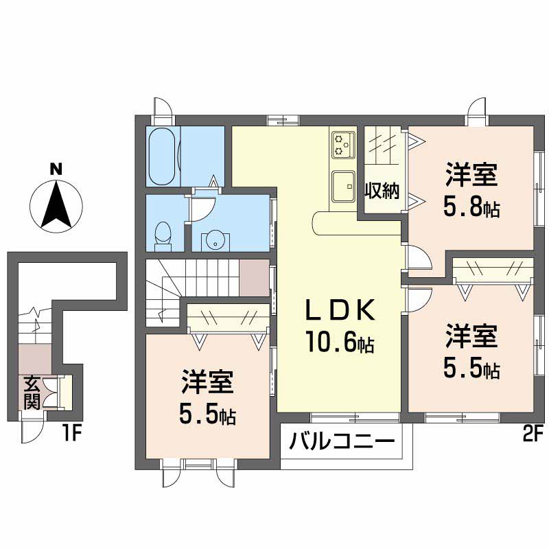 ハイツ なでしこ B202号-16