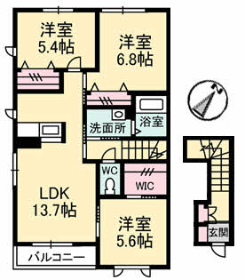 シャーメゾンにしもり　Ａ棟0201-2