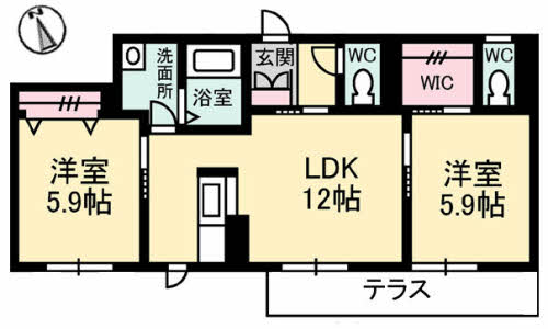 スプリング三原西町 102号-2