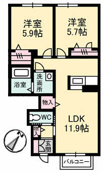 ガーデンズ多治米　Ｂ棟B103-2