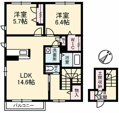 シャーメゾン郡家　Ａ棟A202-2