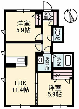 シャーメゾン南町　Ａ棟A101-2