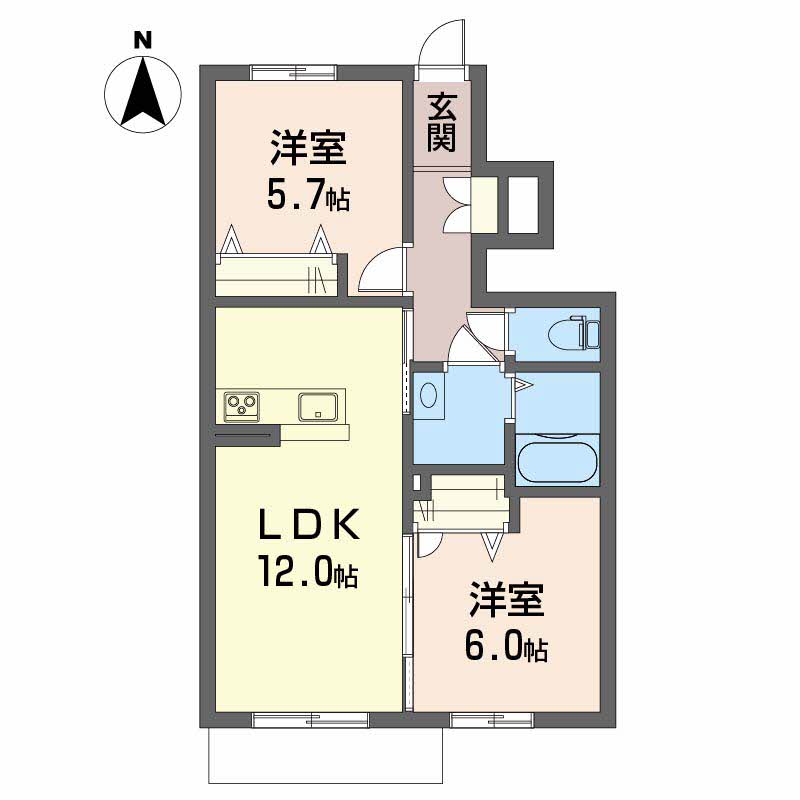 フルールカズン　Ａ棟A0102-2