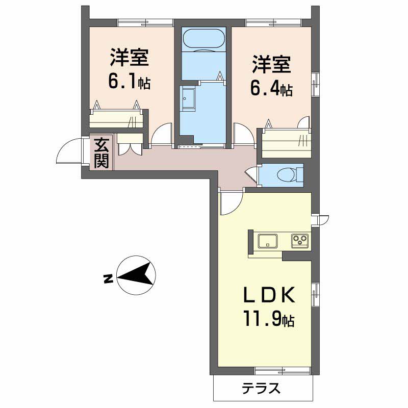 グランベレオ三吉　Ａ棟A0101-2
