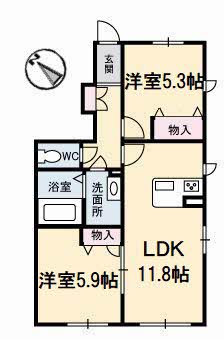 シャーメゾン松茂　Ｂ棟103-2