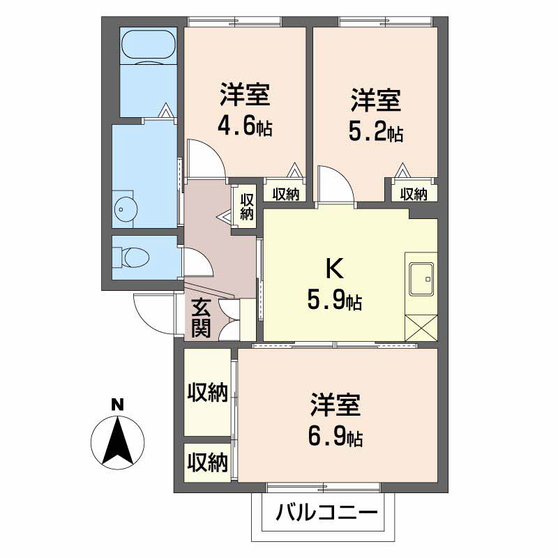 コーポ中的場　Ⅱ棟0105-2