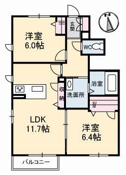 サンビレッジ　Ｂ棟B0102-2
