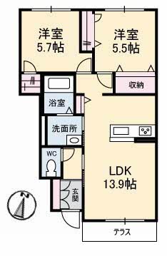 ベルブランシュ笹沖　Ａ棟A0102-2