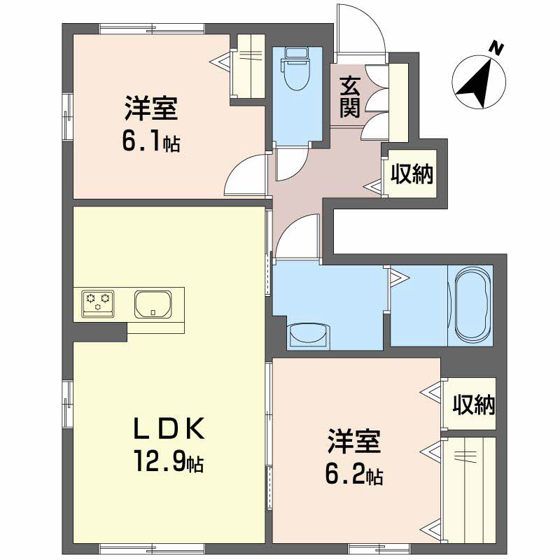 リバーサイド広古新開 A棟 A0104号-2