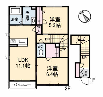 プロヌーブ原田町 A棟 A203号-2