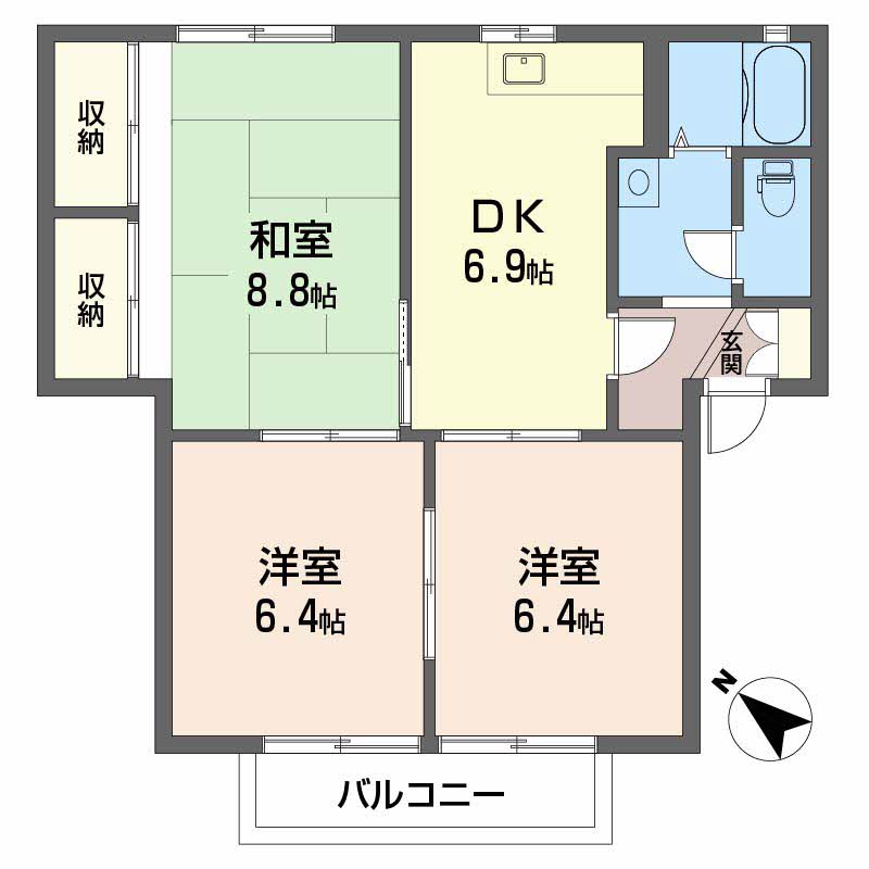 ハイマート白石　Ｃ棟C0208-2