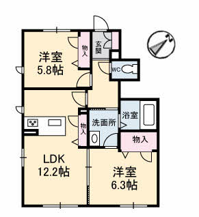 Ｌａ　Ｖｉｅ　Ｃｌａｉｒ　Ｂ棟B0102-2