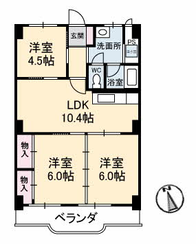真締川ハイツ A0402号-5