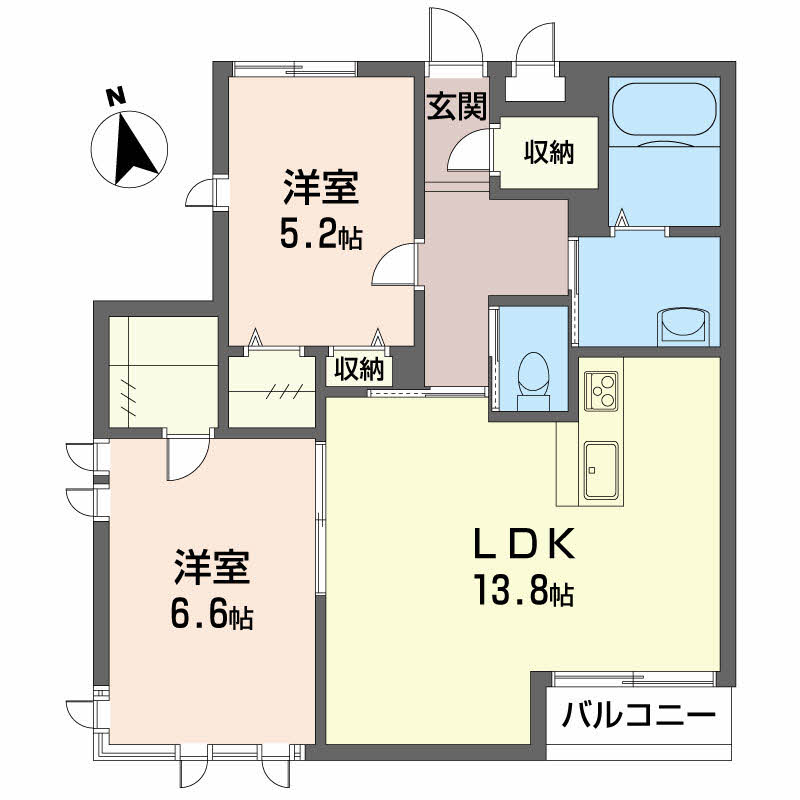 シャーメゾンガーデン福島　Ｂ棟 B201号-2