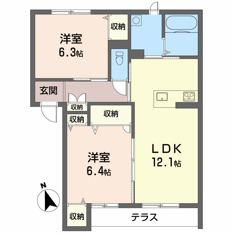ベレオ西新浜　Ａ棟102-2