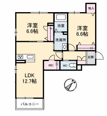 シャーメゾン宇多津 C棟 105号-2