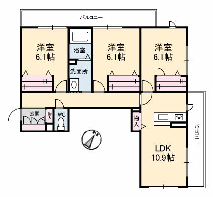 シャーメゾン宇多津　Ｄ棟 201号-16