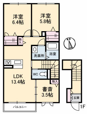 シャーメゾン仏生山　Ａ棟A202-2