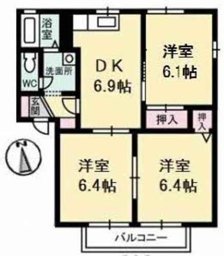 アンシャンテ　Ｂ棟B0101-2